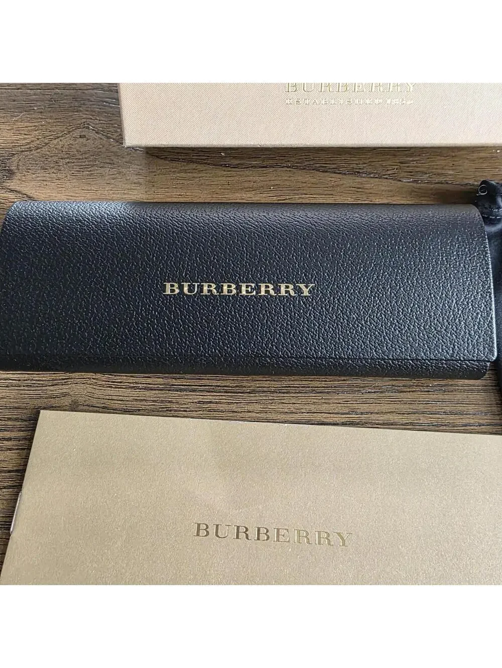 Burberry Eyewear Accessory Set, Black Magnetic Case, Box, Pouch & Phamplet